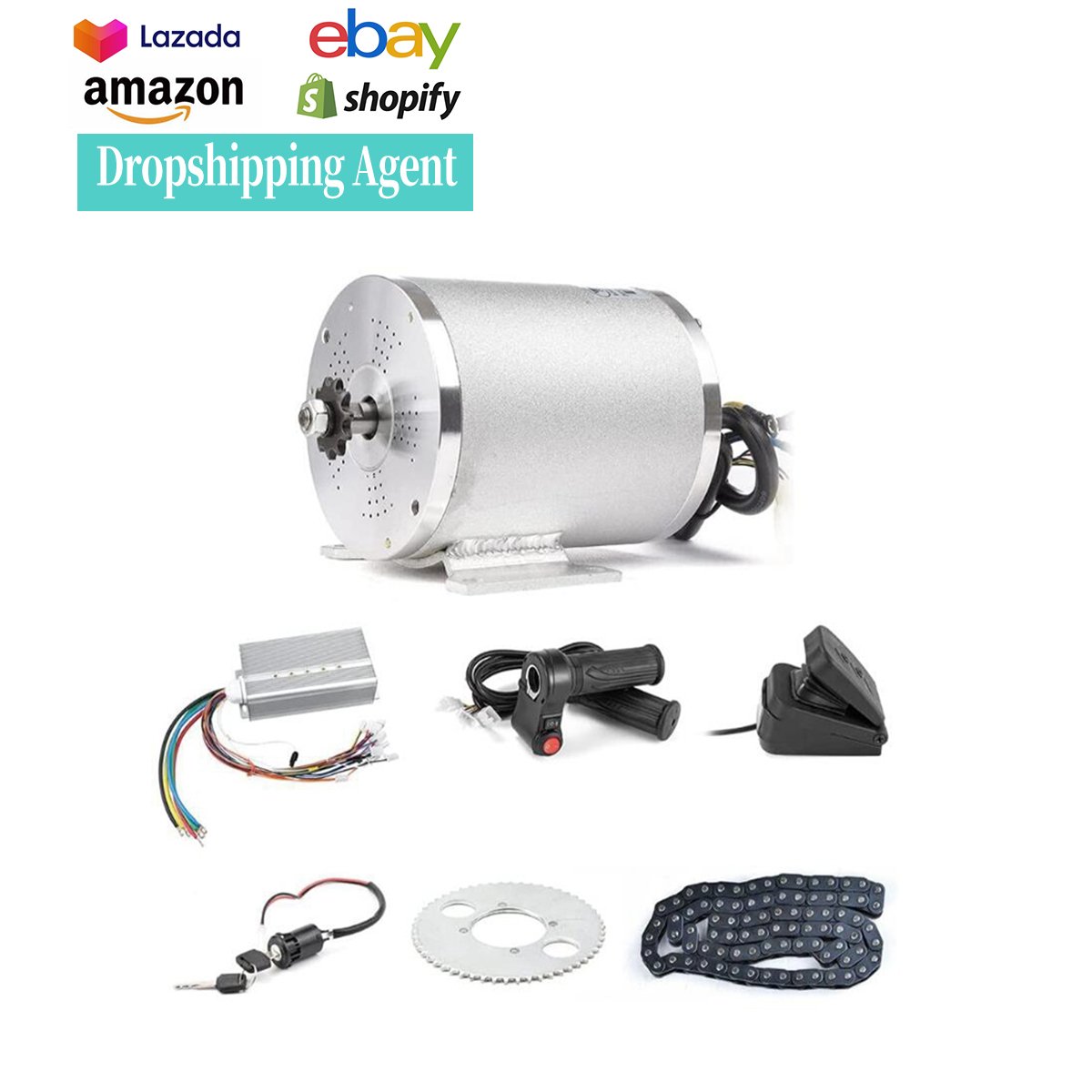 72v3000W 50A Controller Electric Scooter E Bike Engine Motorcycle DIY Part Conversion Kit BLDC Brushless Motor Kit