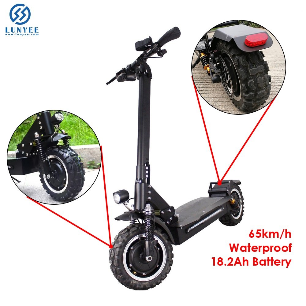 11inch 60V Off Road Two Motor Electric Scooter 65Km/h Strong powerful new Foldable Electric Bicycle bike motorcycle scooters