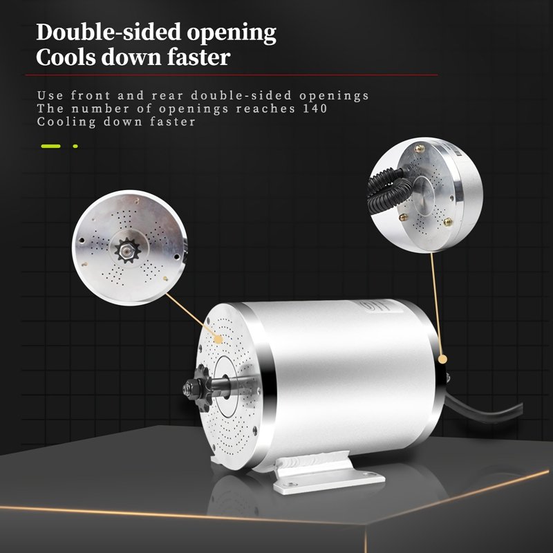 Kunray High Speed 36V 48V 1000W 3100rpm Brushless DC Motor with Controller for Electric Scooter and Go Kart Kits