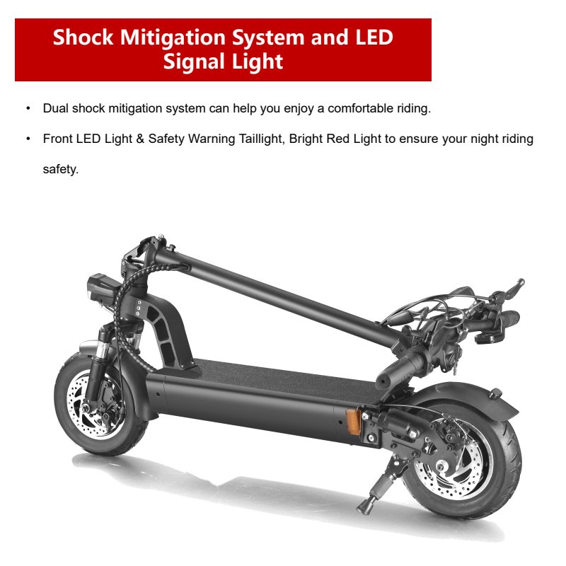Custom LOGO E Scooter Off Road 48v 10AH Disc Brake 10in Wheel Urban Elektrikli Escooter E Electric Scooter