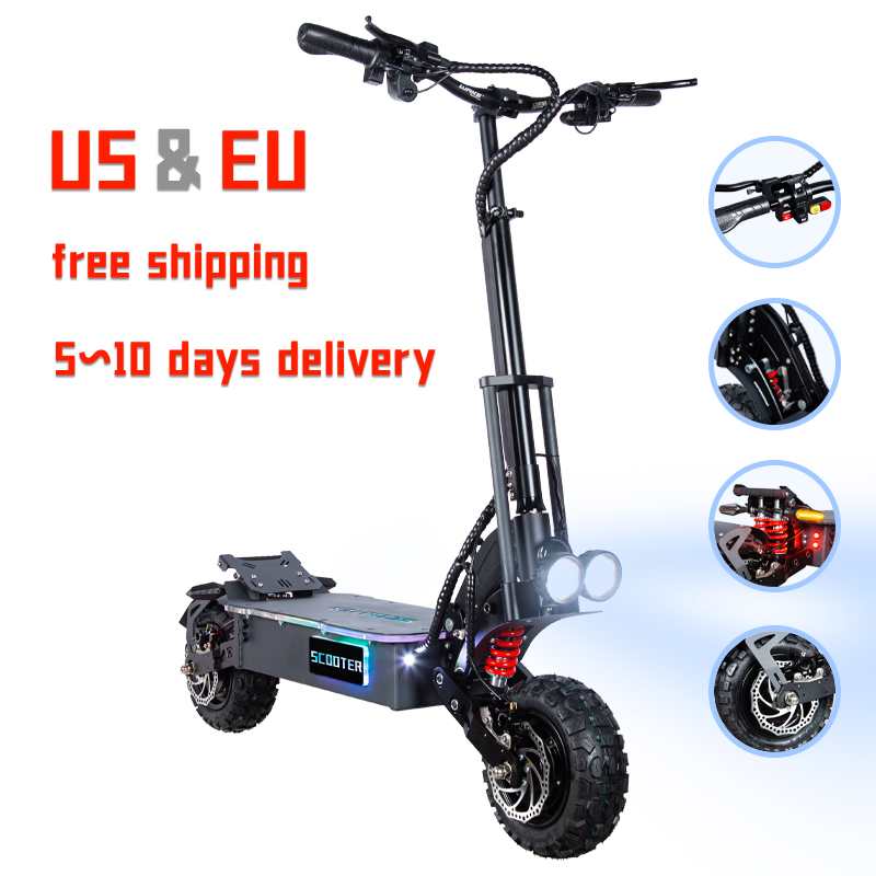 US warehouse 2wheel E scooter fast electric scooter foldable 6000w dual motor electric scooters