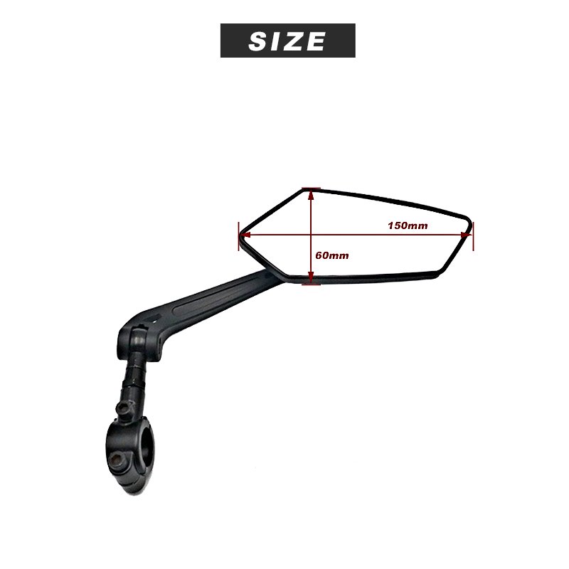 RIDERACE Bicycle Scooter Handlebar Rearview Mirror Road Bike Wide-Range Reflector Universal Outdoor Cycling Adjustable Mirrors