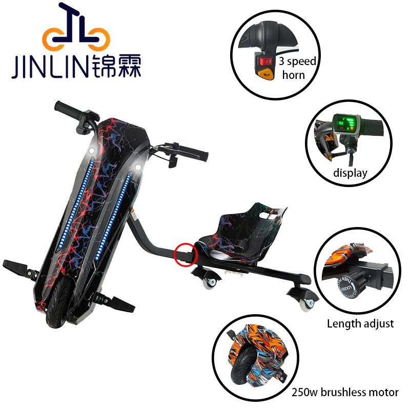 Factory Supply Hot Selling 3 Wheels Spare Parts Drift Electric Motorcycle Scooter