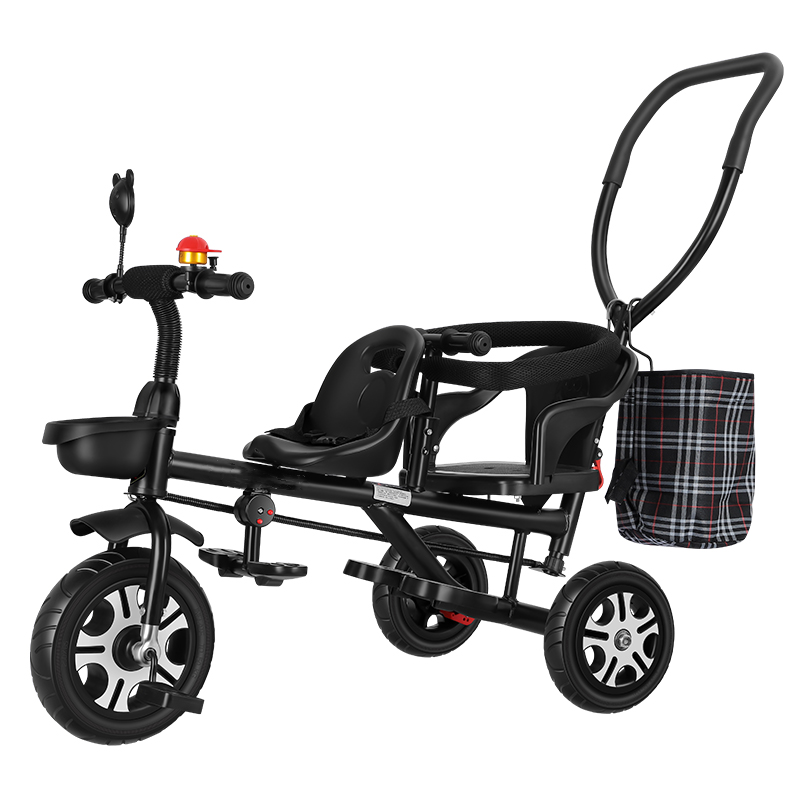 Hot Sale Best Selling 3 Wheel Push Stroller Twins Kids Trike Baby Tricycle Bike For Twins Double Seat Tricycle For Kids