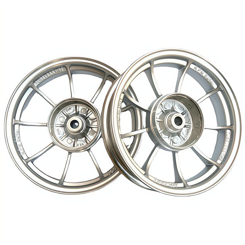 Motorcycle wheel aluminum alloy material 10inch front disc brake rear drum brake Applicable to dio 50 18/28/34/35/56