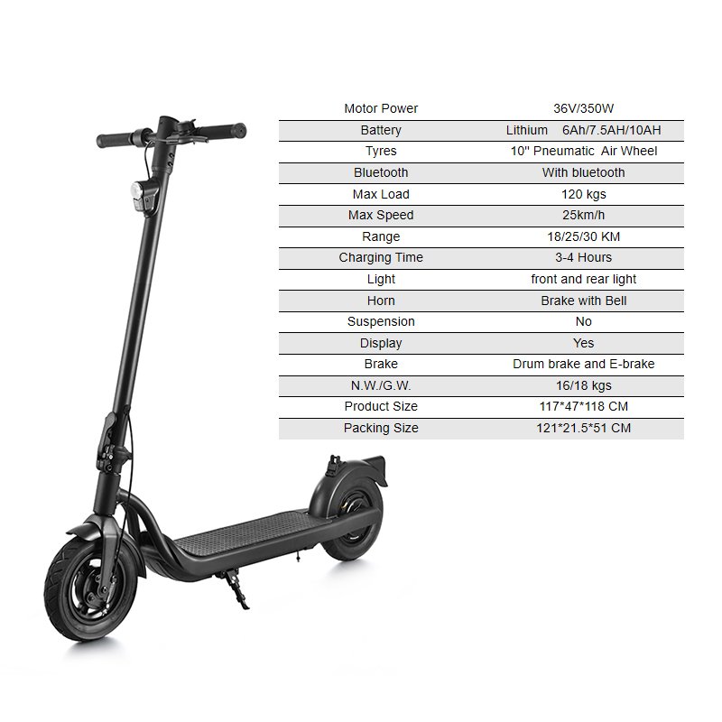 EU Warehouse in Stock Adult Scooter Electric Offroad 2 Wheel Long Range 350W Adult Electric Scooter Motorcycle