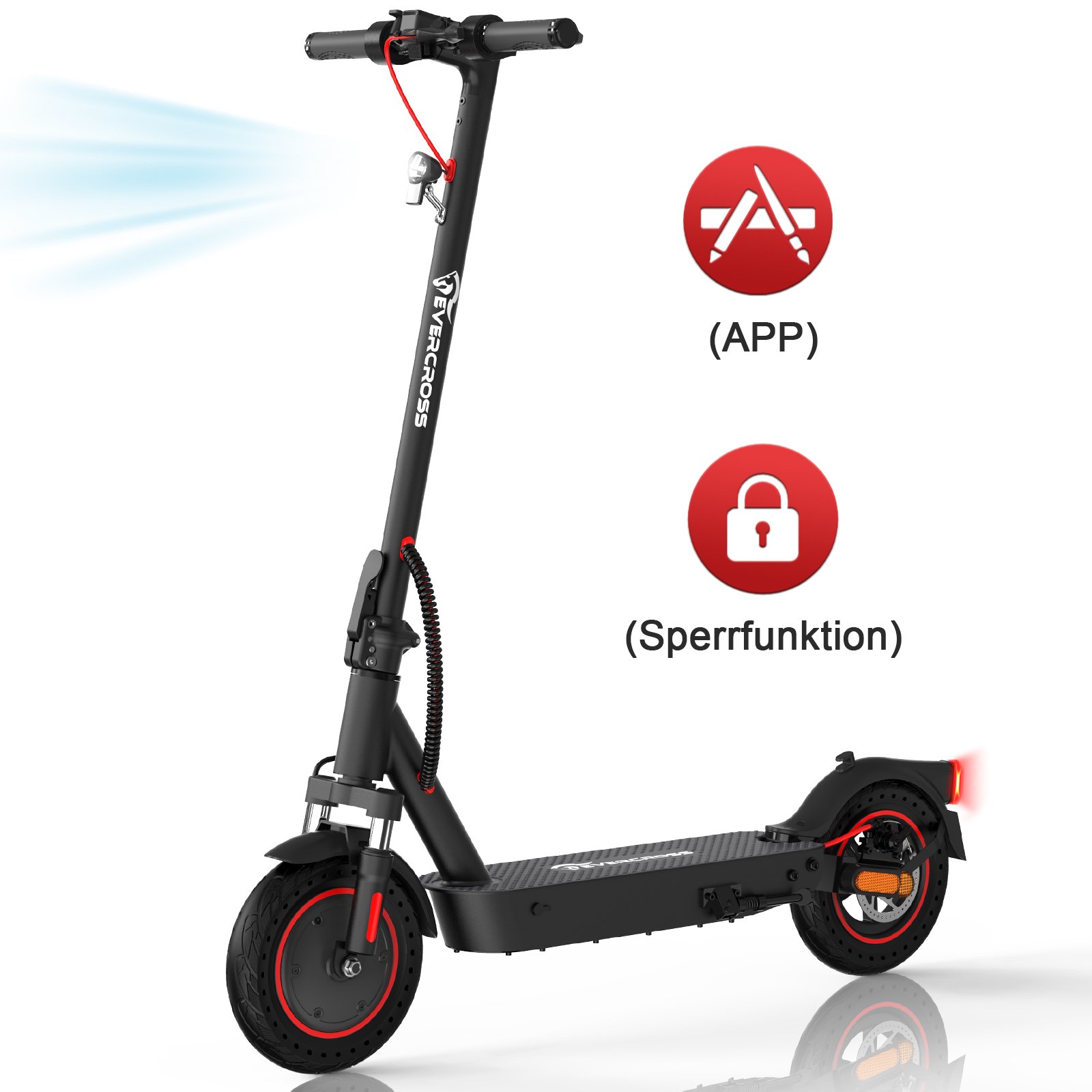 Evercross EU germany 10 inch 20kmh off road wheels e scooter ABE adults high quality deutschland electric scooter made in china