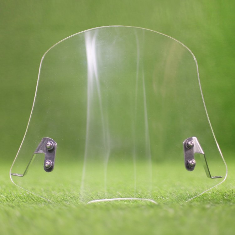 BORSKE Custom Clear Motorcycle Windshield Universal Scooter Windscreen Wind Shield Support Holder