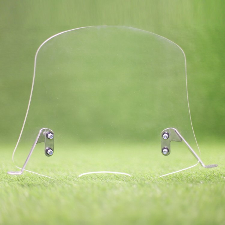 BORSKE Custom Clear Motorcycle Windshield Universal Scooter Windscreen Wind Shield Support Holder
