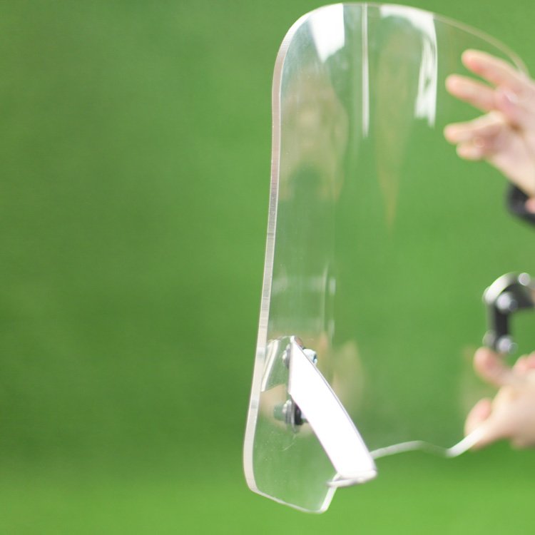 BORSKE Custom Clear Motorcycle Windshield Universal Scooter Windscreen Wind Shield Support Holder