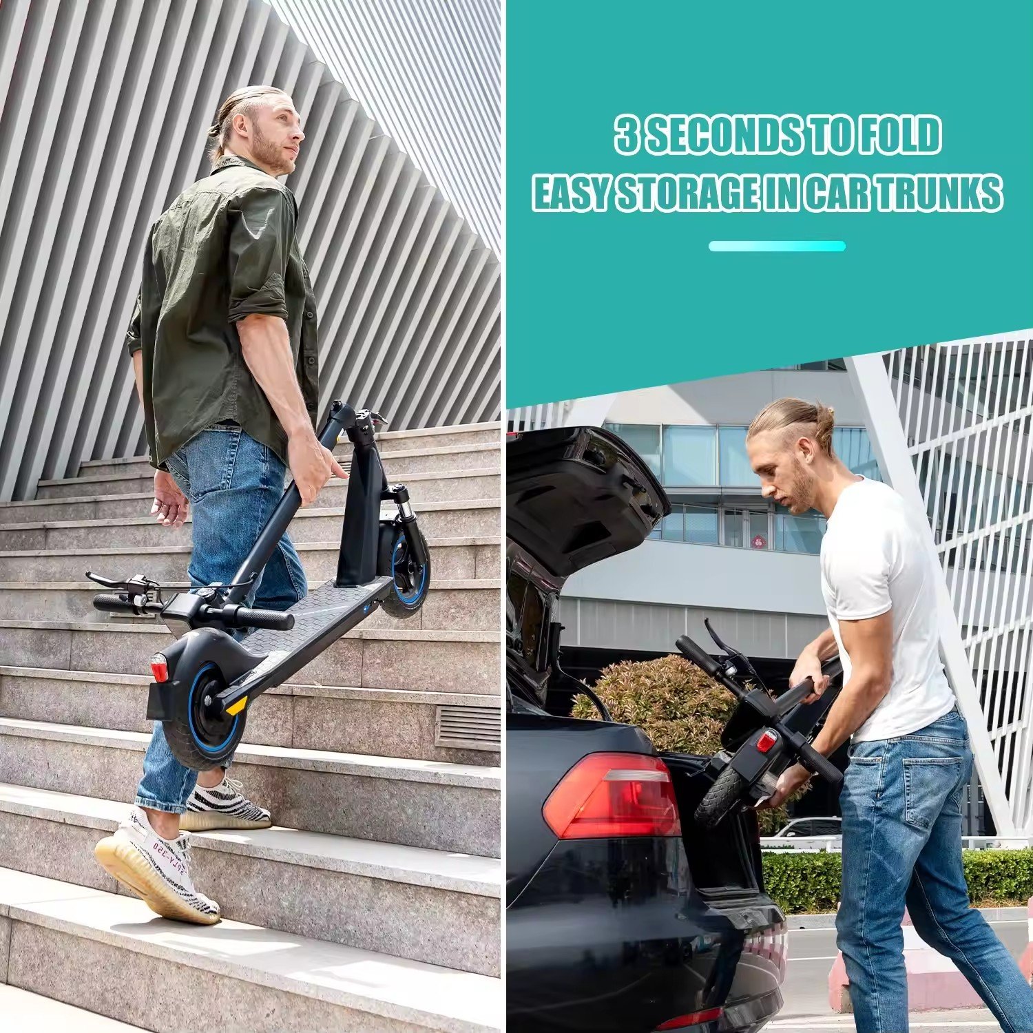 EU Warehouse Original EVERCROSS EV10Z Floding Electric Scooter for Adult 35KM Range 500W 25km/h Electric Kick scooter