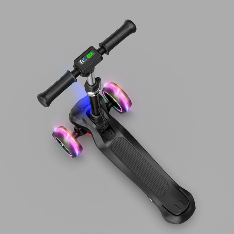 Children's Rechargeable Skateboard Two-Three Wheel Electric Scooter with Lithium Battery Power-Assisted Scooter