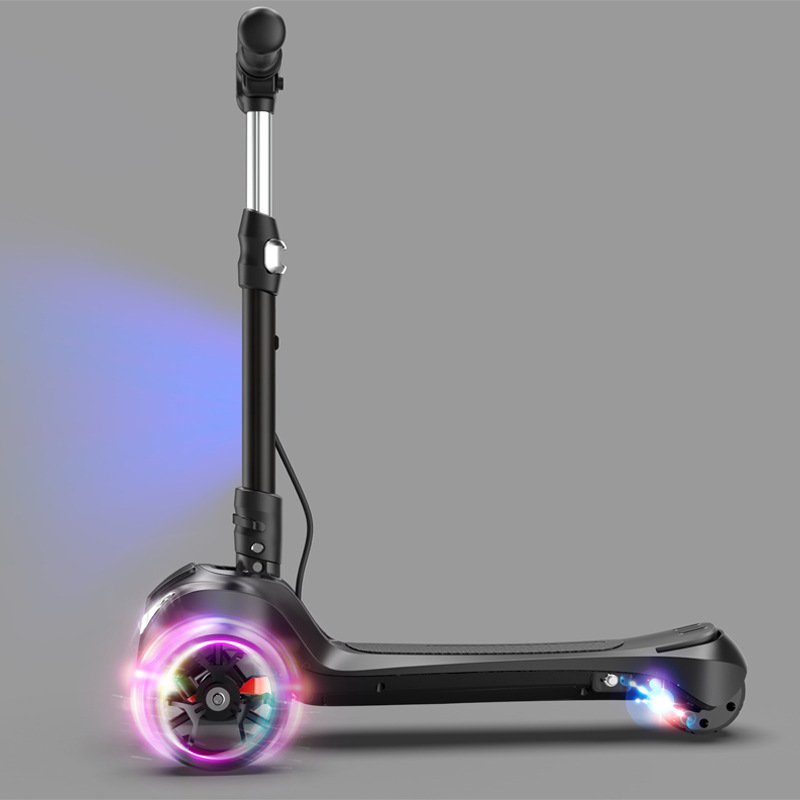 Children's Rechargeable Skateboard Two-Three Wheel Electric Scooter with Lithium Battery Power-Assisted Scooter