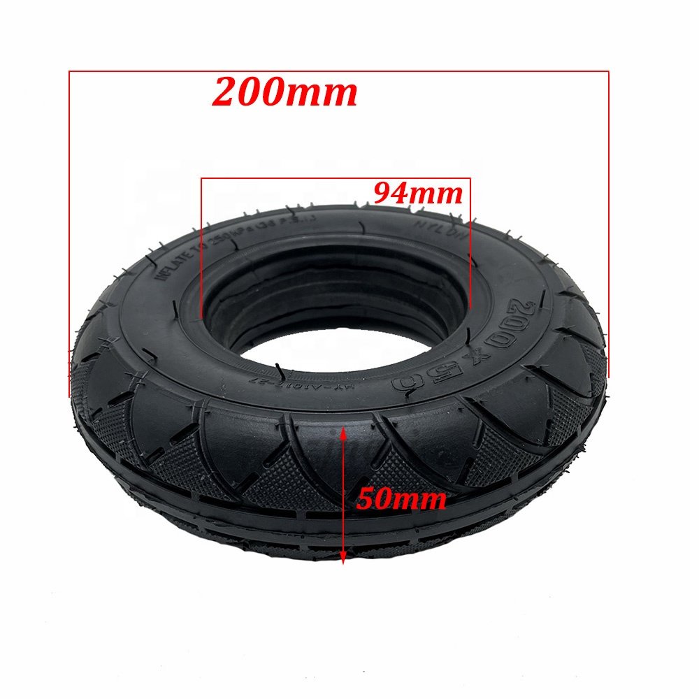 8 Inch 200x50 Solid Tire Polyurethane Foam Filled Explosion-Proof Tyre for Mini Electric Scooter Parts