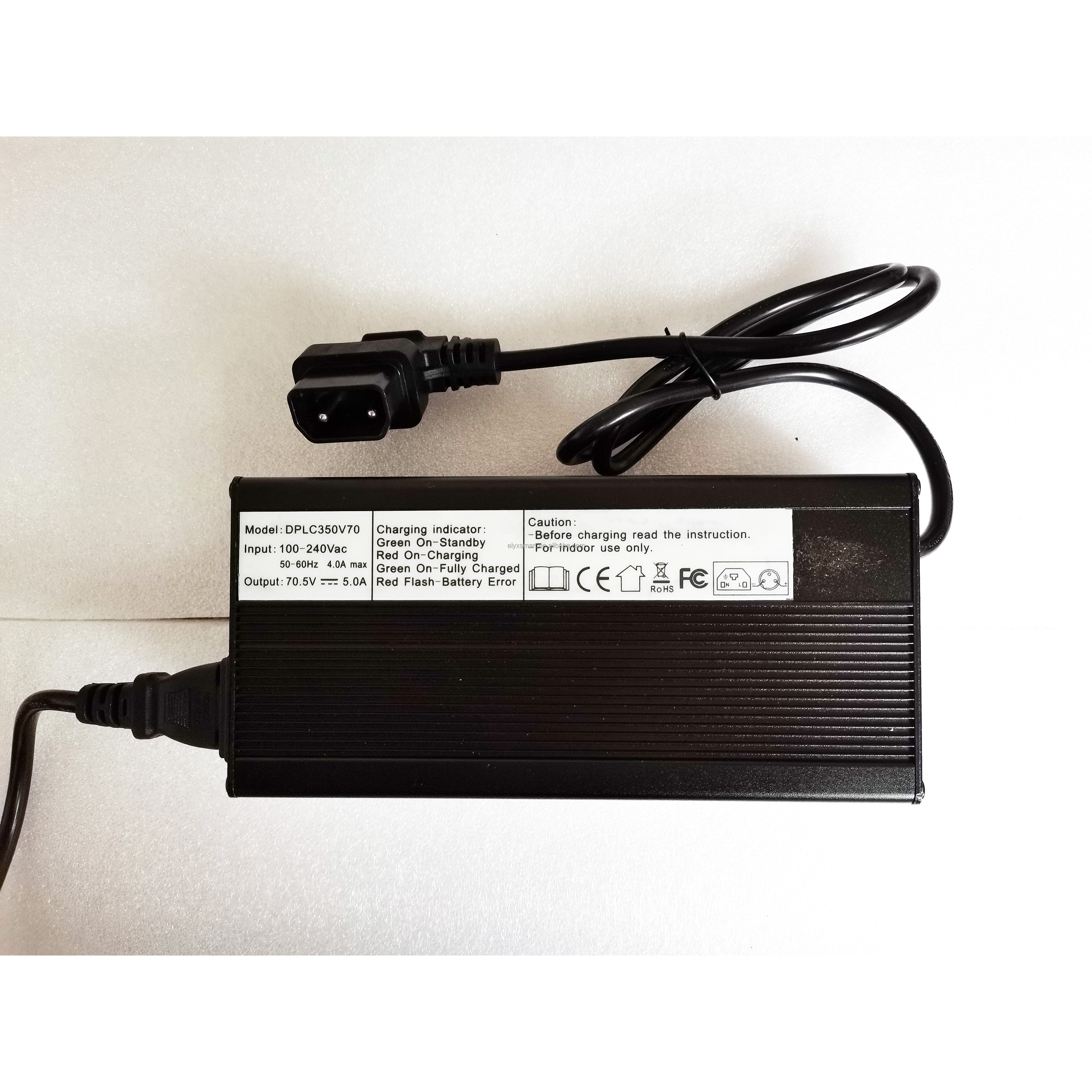 Elyx Zebra Moped Parts DAZZ Electric Scooter Parts Battery Charger DPC350W 70 DAZZ Scooter Electric Parts 5A Fast Charger