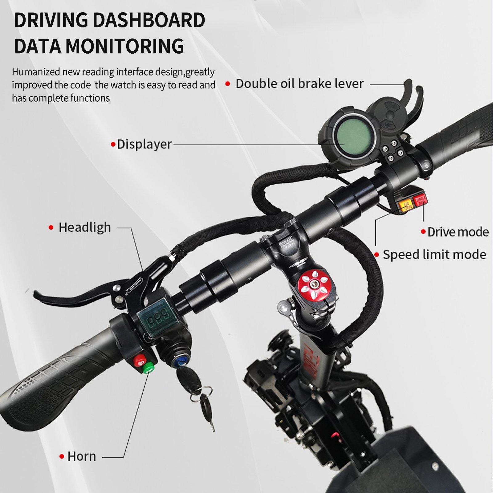 Fieabor USA 5600W Powerful Electric Scooter Brushless Double Motor 90Km Range Max Speed 85KM/H Folding Kick EScooter for Adults