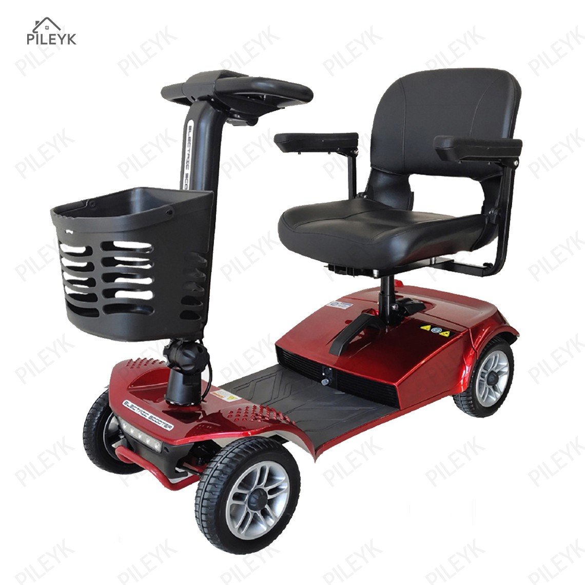 PILEYK Handicap electric scooter foldable best sale drive handicapped scooters 4 wheels handicapped electric scooter with basket