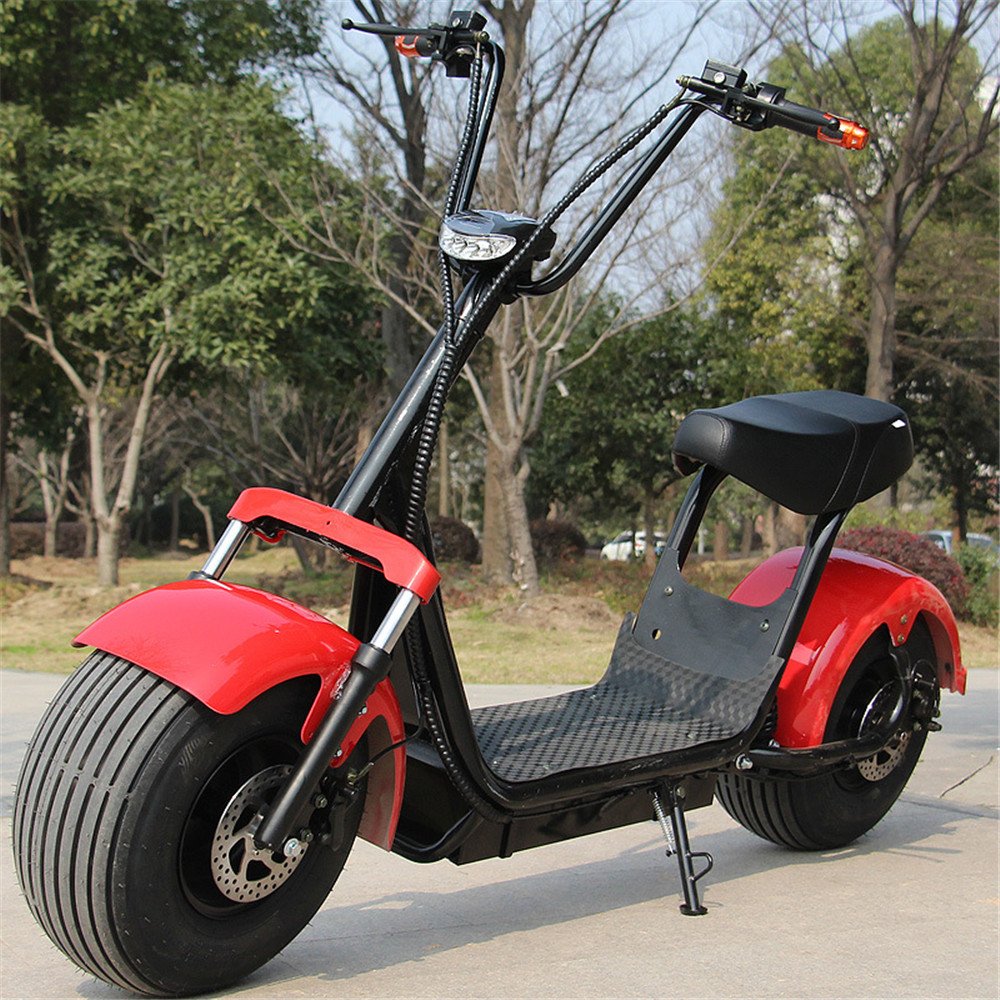 New Electric Scooters Disc Brake Steel Frame Fat Tire Electric Bike Citycoco 150cc Lithium Battery Women And Men CKD Selling