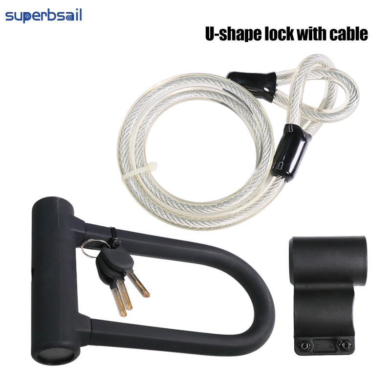 Superbsail New Bicycle U Lock MTB Road Bike Padlock 2 Keys Anti-theft Safety Motorcycle Scooter Cycling Lock Bicycle Accessories