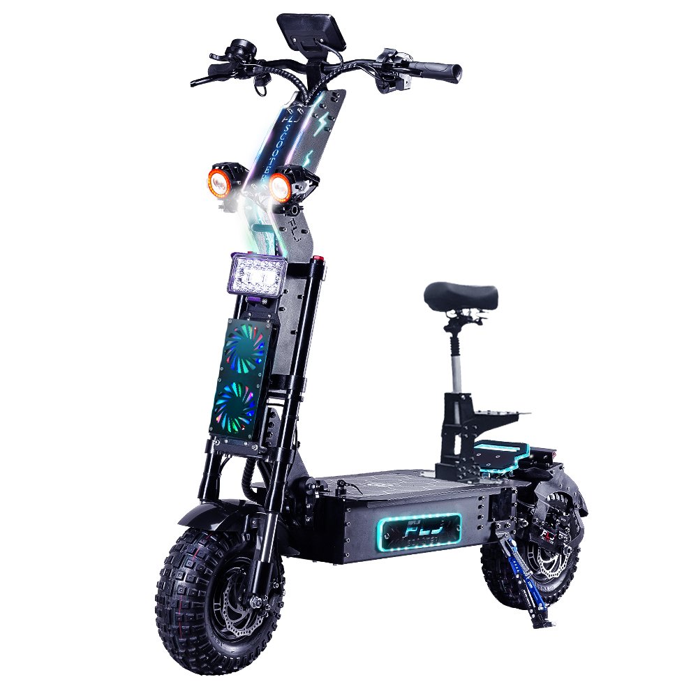 FLJ X14 US warehouse stock scooter with removable battery 80Ah 60V waterproof 14 inch fat off-road tire electric scooter 10000W
