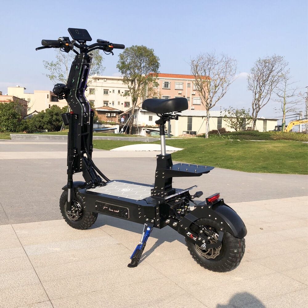 FLJ X14 US warehouse stock scooter with removable battery 80Ah 60V waterproof 14 inch fat off-road tire electric scooter 10000W