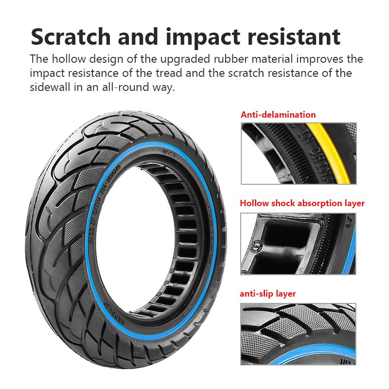 Colorful 10 x 2.5 Solid Tire for MAX G30 Electric Scooter Spare Parts and Accessories Soft Rubber Material
