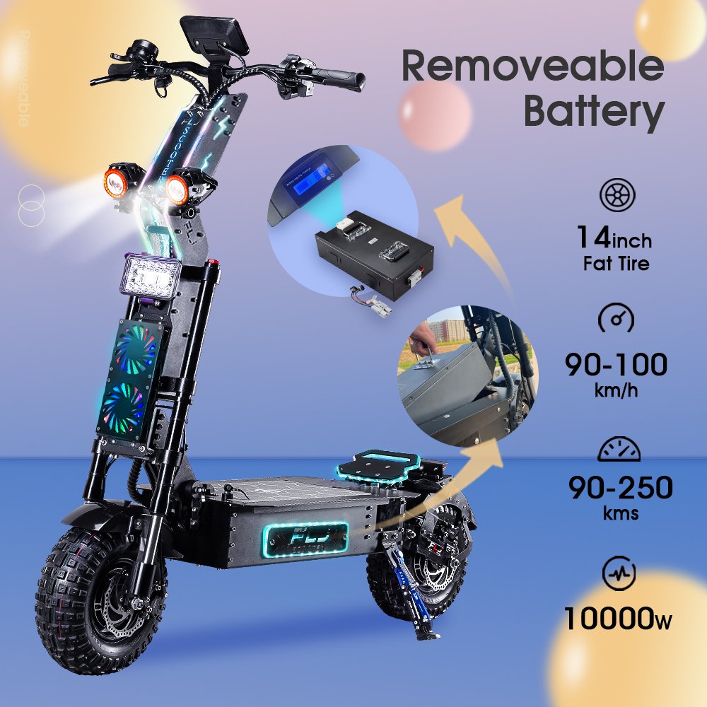 Europe warehouse FLJ X14 100km/h powerful Good Selling 10000W Adult Scooter 80Ah Removable battery Electric Scooter