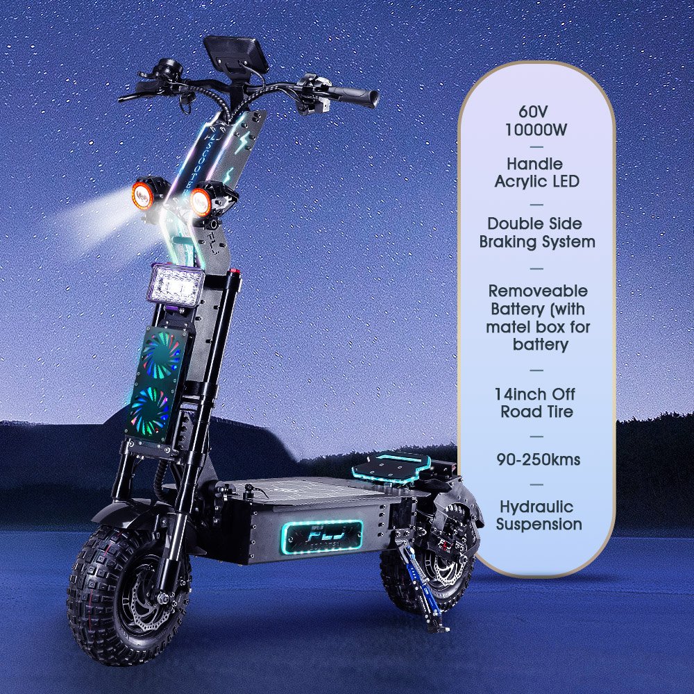 Europe warehouse FLJ X14 100km/h powerful Good Selling 10000W Adult Scooter 80Ah Removable battery Electric Scooter