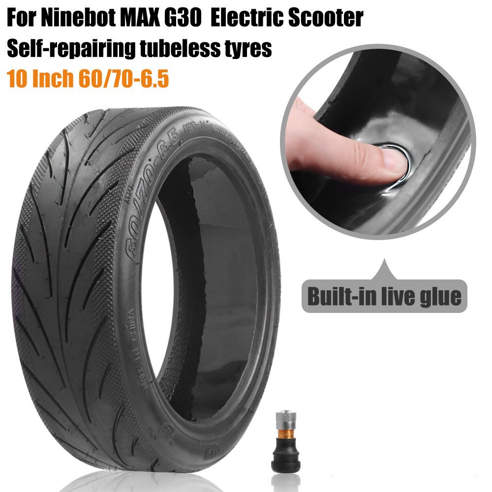 Superbsail EU Warehouse 10 Inch Electric Scooter Tire 60/70-6.5 Tubeless Tires With Glue Inside For Max G30 G30E Scooter Tires