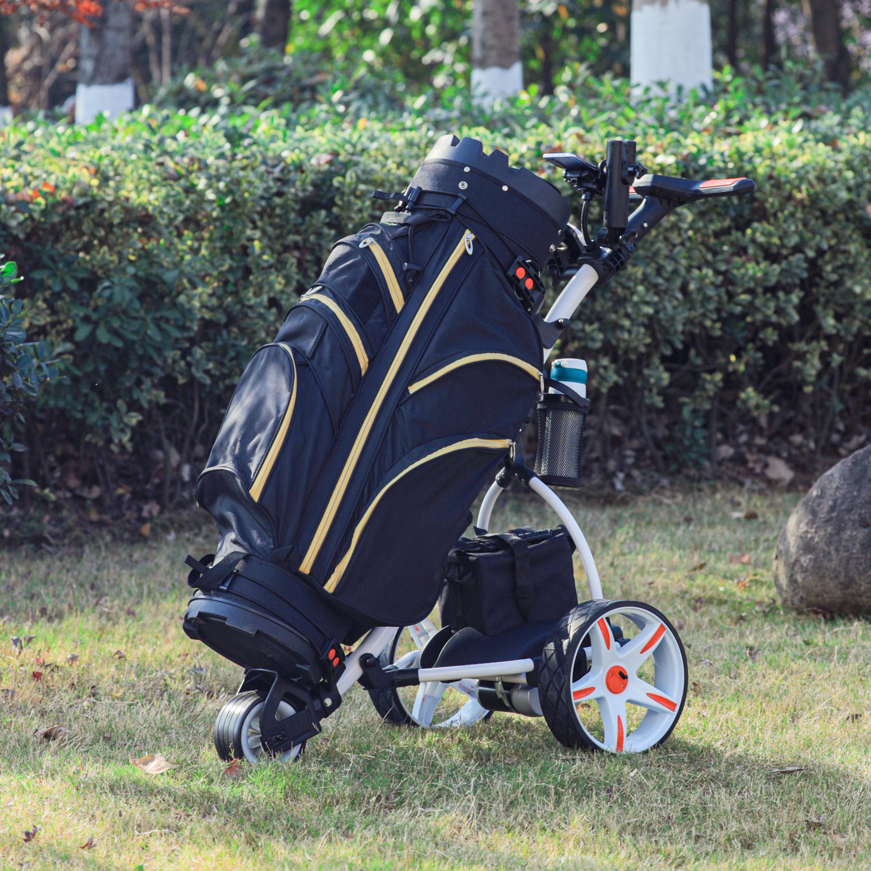 Golf Carts electric Foldable 3 Wheel Golf Cart Trolley electric White S1T2 Foldable Golf scooter