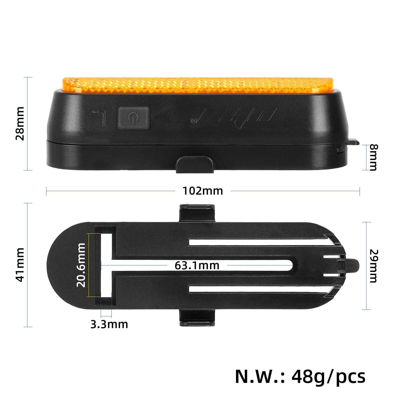 USB Charging Turn Signal Light with Remote Control For Electric Bicycle Parts and Accessories Turn Light Wireless Remote Control