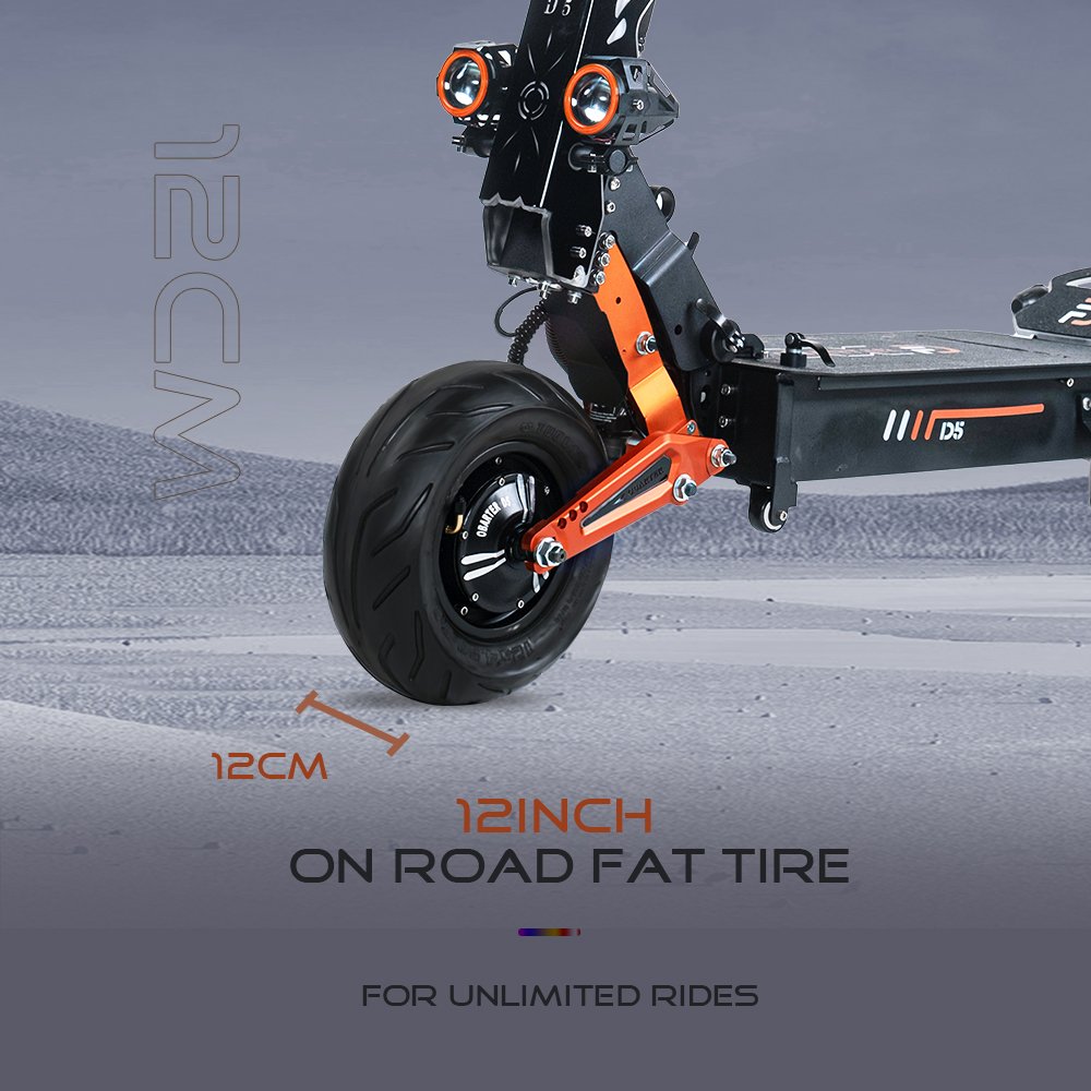 Europe OBARTER D5 Electric Scooter Top speed 60-70KM/H 12Inch 48V35AH Removeable Battery 5000W IP60 Foldable E-Scooter