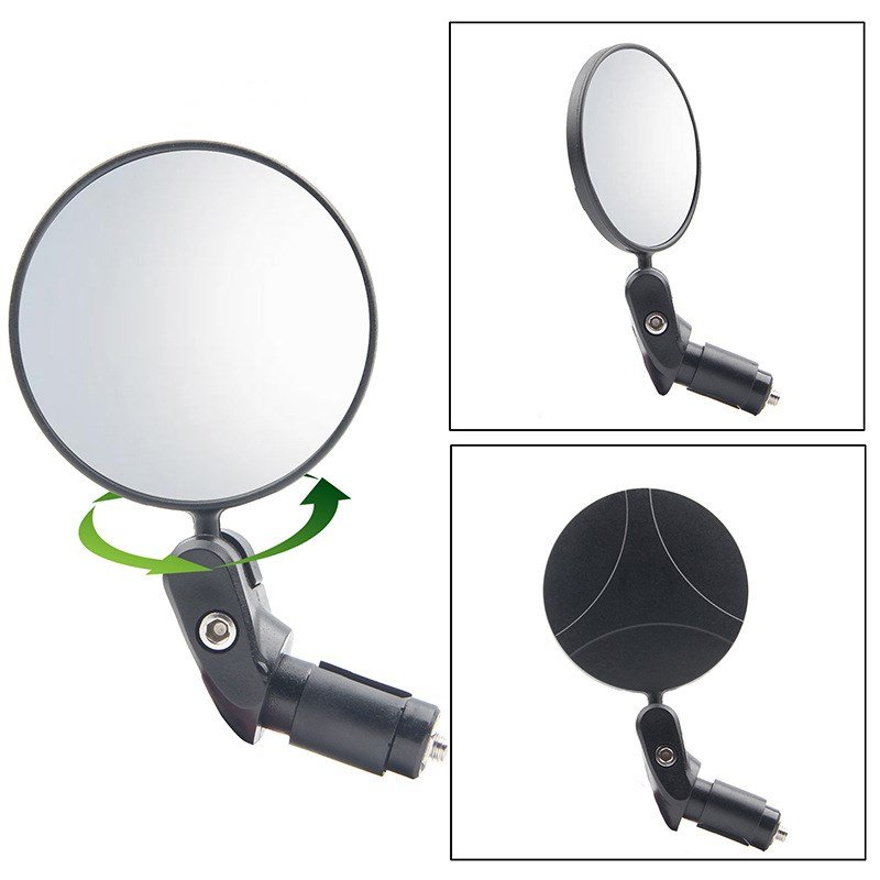 New Image Universal MTB Mirror Handlebar Rotate Wide-angle For MTB Road Bike Scooter Cycling Accessories Bicycle Rearview Mi