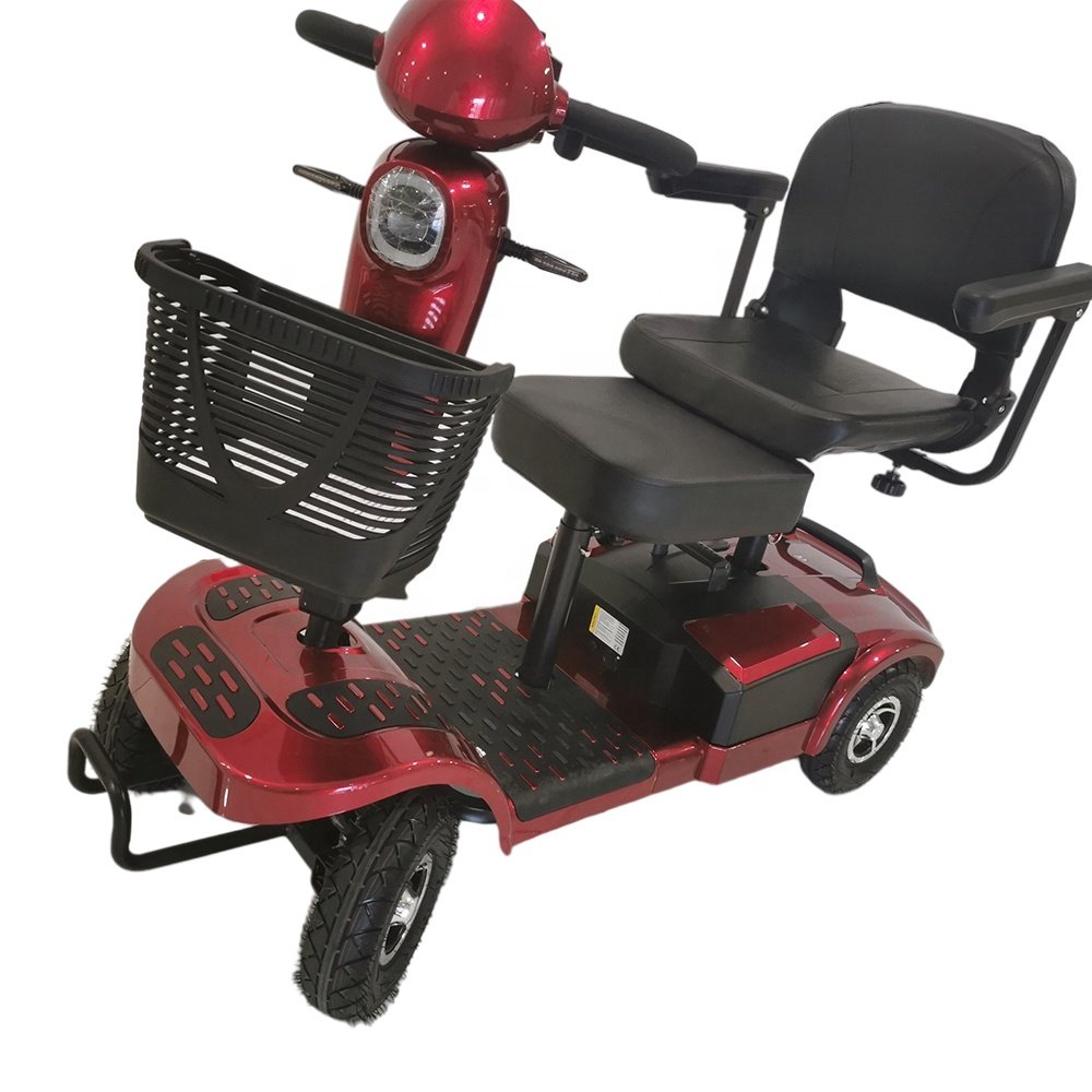 Adults 4 Wheels Electric Mobility Scooter Individually Chargeable 260lbs Weight Capacity 24V 250W Power Elderly Electric Scooter