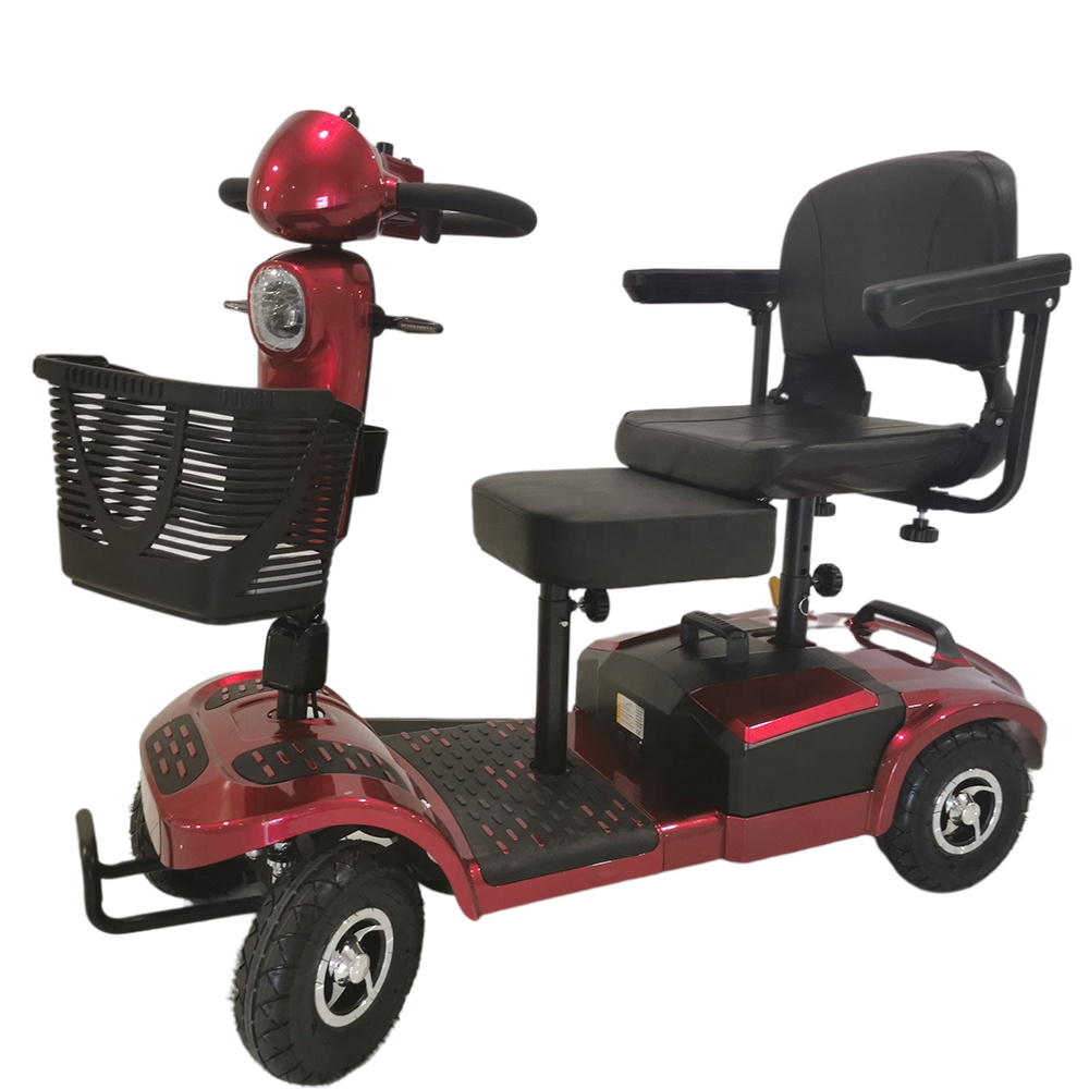 Adults 4 Wheels Electric Mobility Scooter Individually Chargeable 260lbs Weight Capacity 24V 250W Power Elderly Electric Scooter