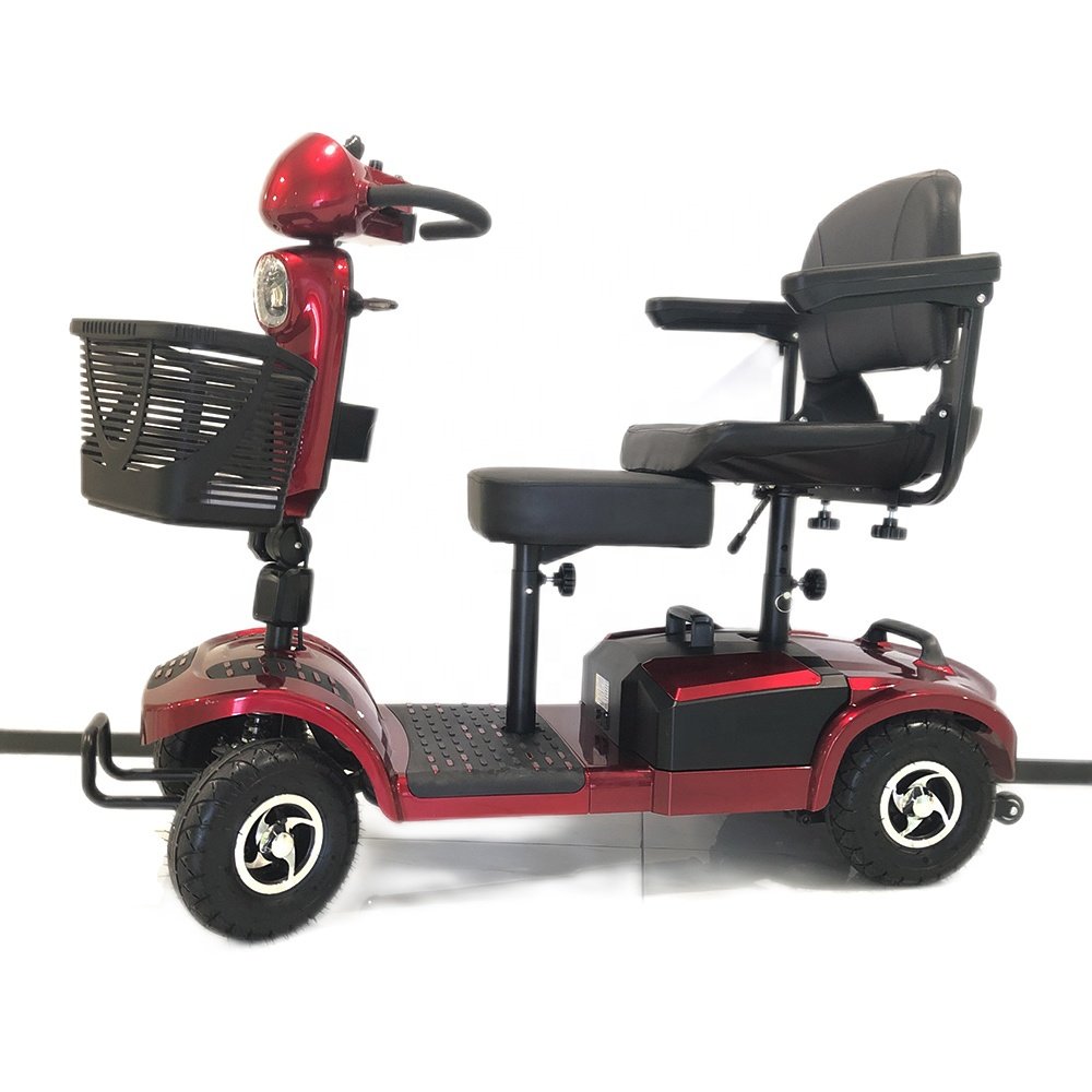 Adults 4 Wheels Electric Mobility Scooter Individually Chargeable 260lbs Weight Capacity 24V 250W Power Elderly Electric Scooter