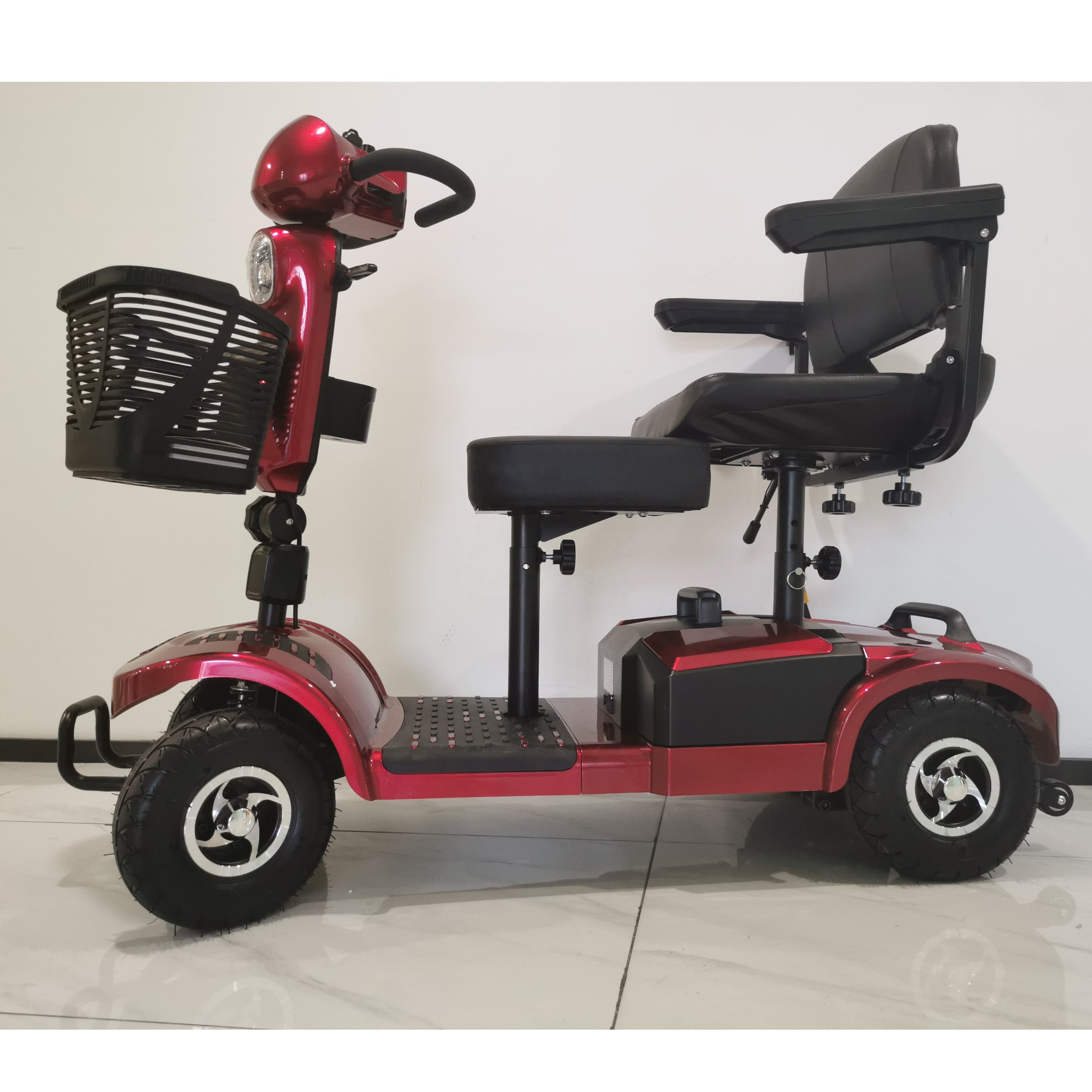 Adults 4 Wheels Electric Mobility Scooter Individually Chargeable 260lbs Weight Capacity 24V 250W Power Elderly Electric Scooter