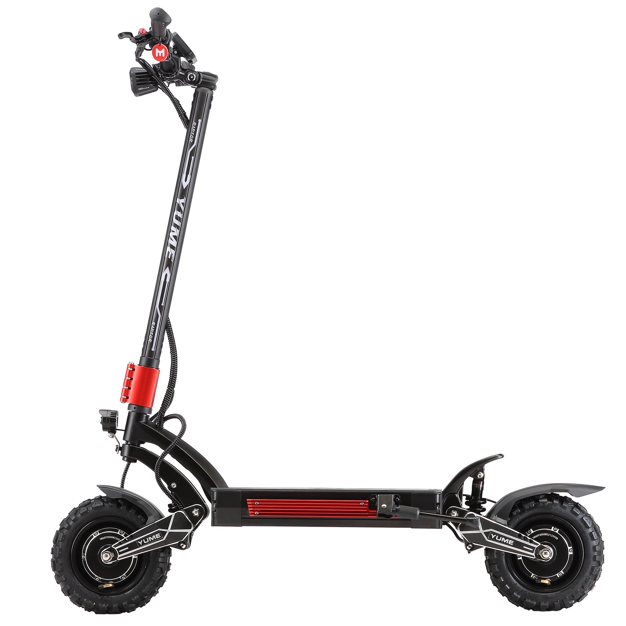 YUME Raptor 60v 6000w dual motor electric scooters adult two wheels foldable off road e scooter for wholesale