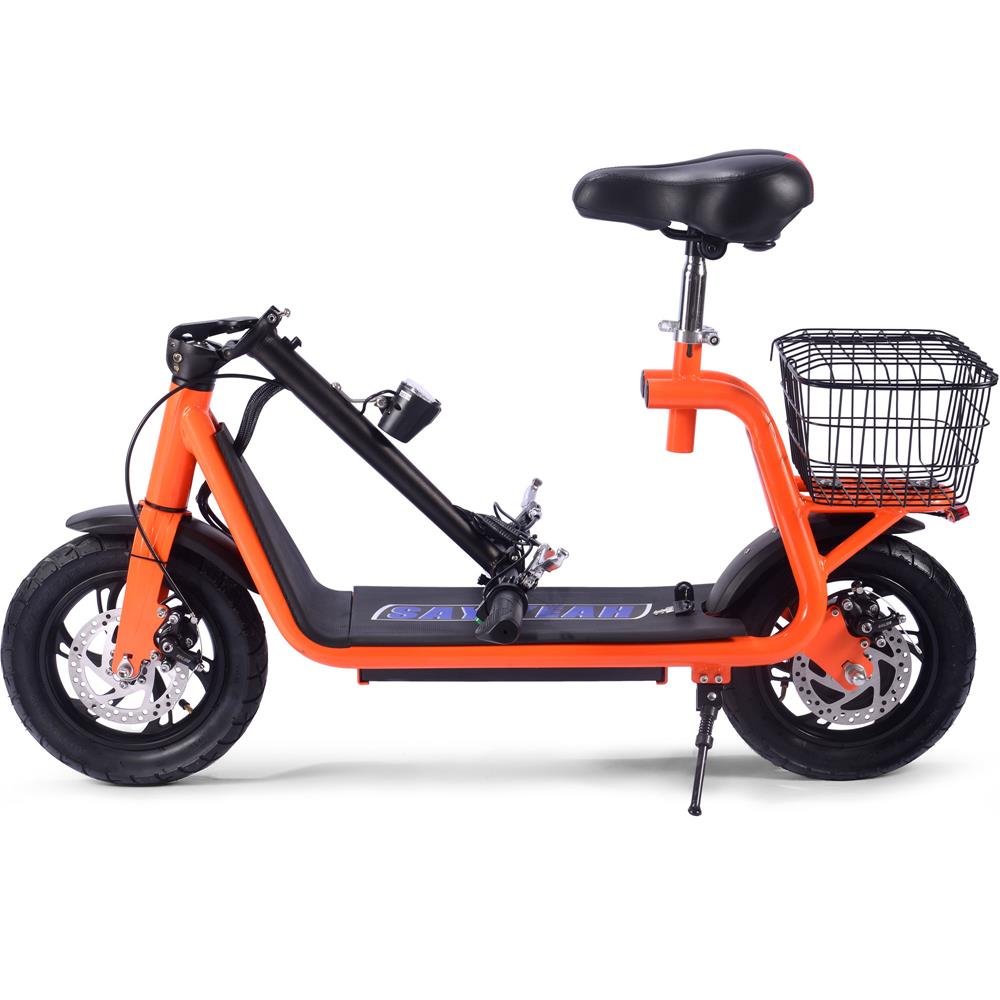 Electric Scooter for Adults 12v with seats can move vegetable basket 3 light modes 500w motor