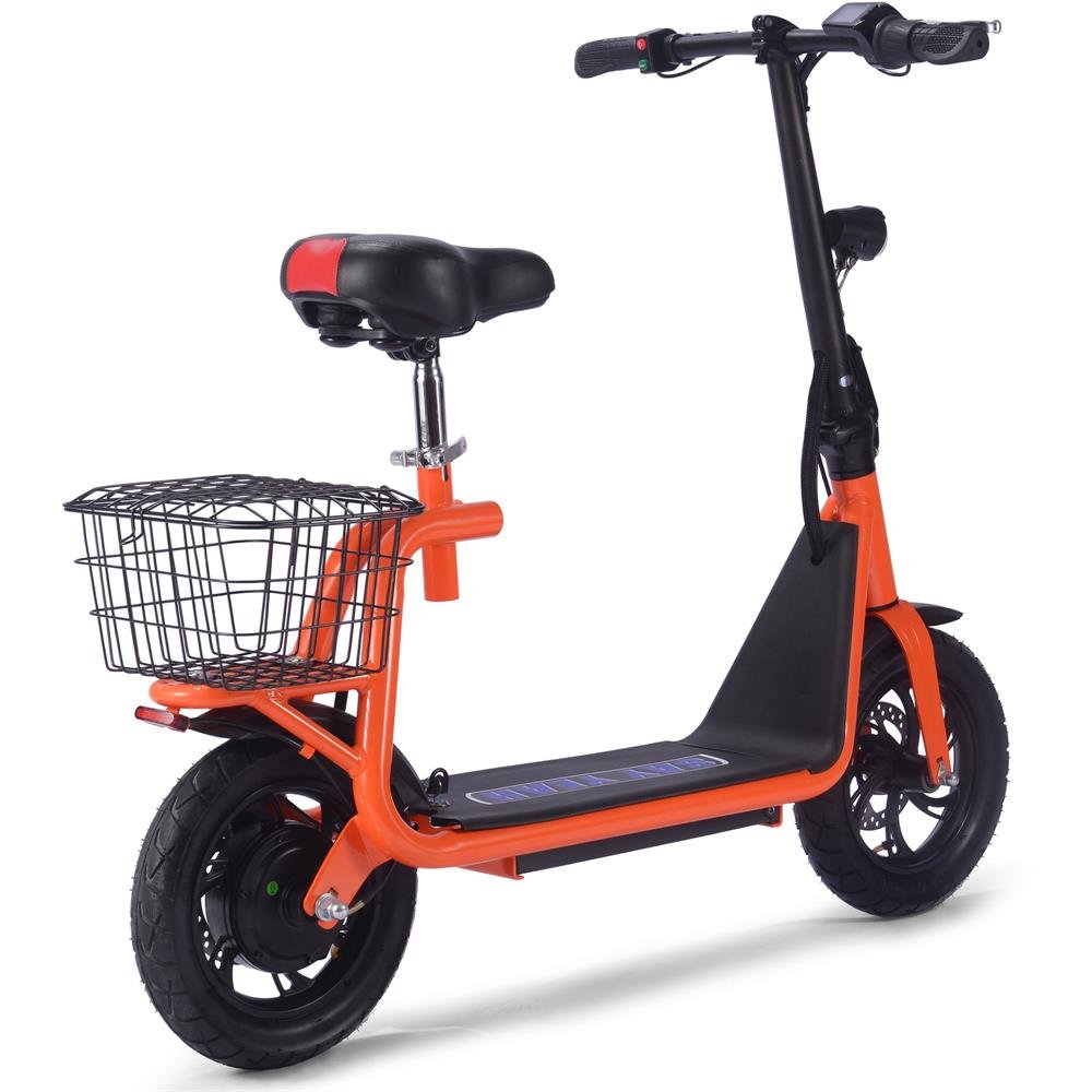 Electric Scooter for Adults 12v with seats can move vegetable basket 3 light modes 500w motor