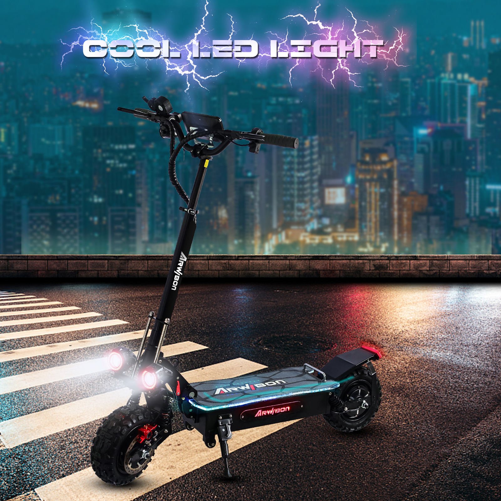 5600Watt 60V Dual Motor E Scooter Folding 11inch Offroad Powerful Q06P Electric Scooter USA Warehouse