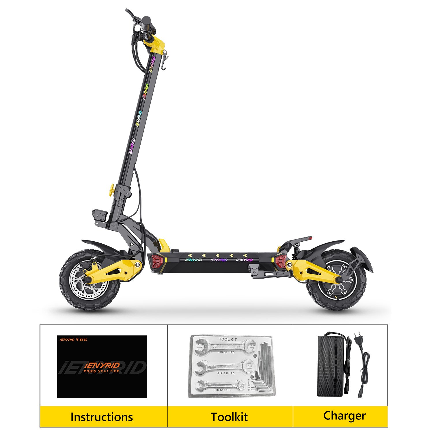 Fashionable iENYRID ES60 1200W*2 Dual Motor Electric Scooter Long Range 23AH Available in UK EU US Warehouses