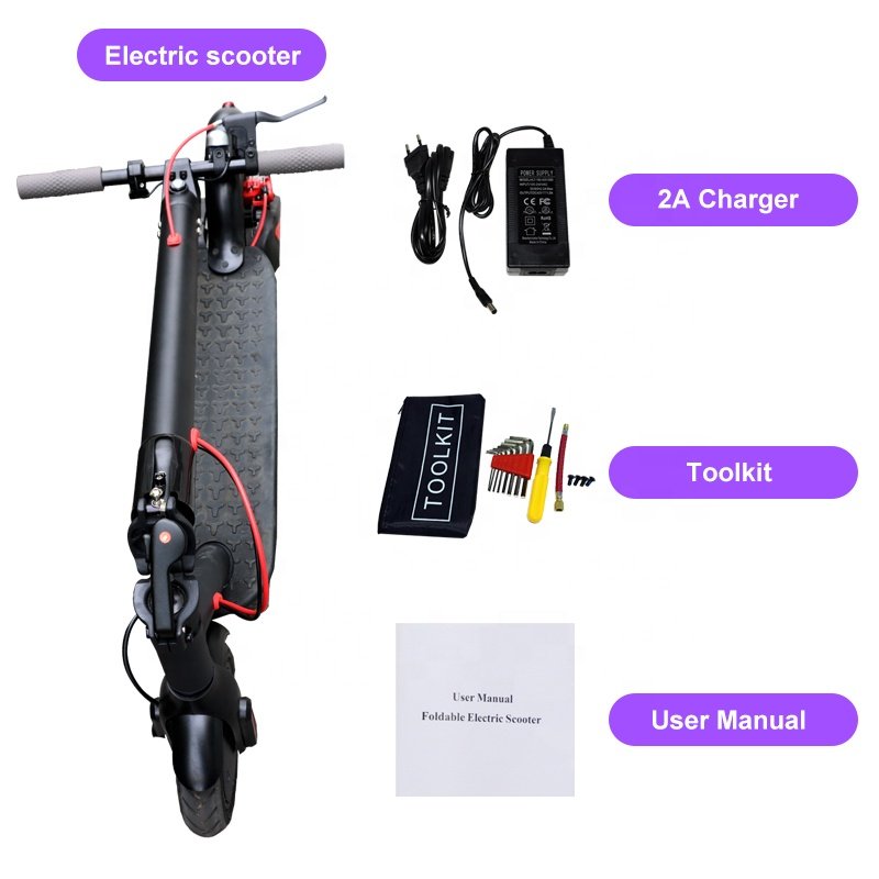 Hot Sale Blue Tooth Fold Scooters Light Weight 36V 350W Motor Battery Removable 8.5 Inch Electric Scooter Wide Wheel E Scooters