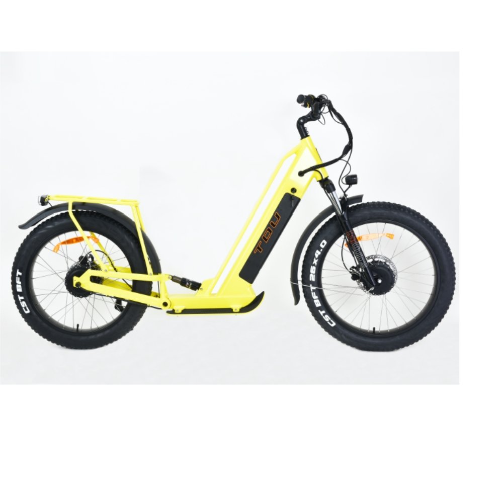 48v 25Ah Battery Long Way Electric Scooter Full Suspension 26 Inch Fat Tire Dual 750W Motors Electric Scooter
