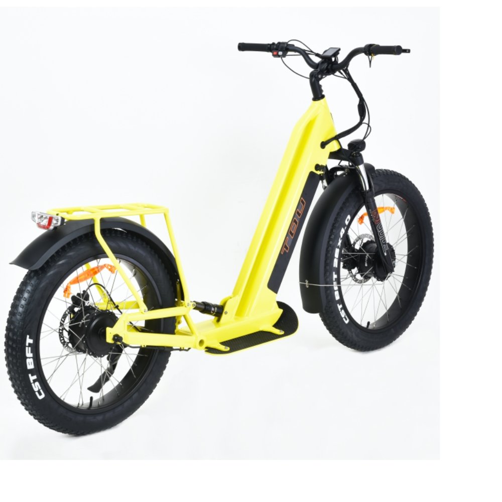 48v 25Ah Battery Long Way Electric Scooter Full Suspension 26 Inch Fat Tire Dual 750W Motors Electric Scooter