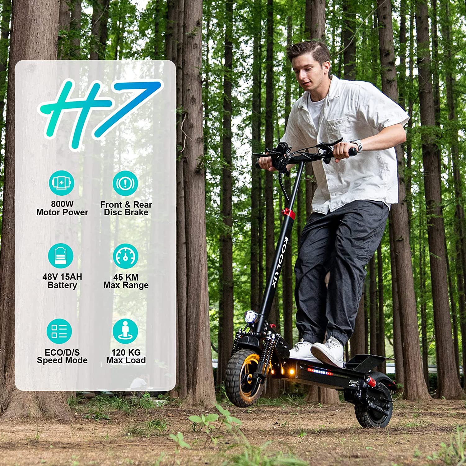 KOOLUX eu us warehouse fold e-scooter 10 inch fat tire all terrain off road electric scooter dirt self balance 2 wheel electric