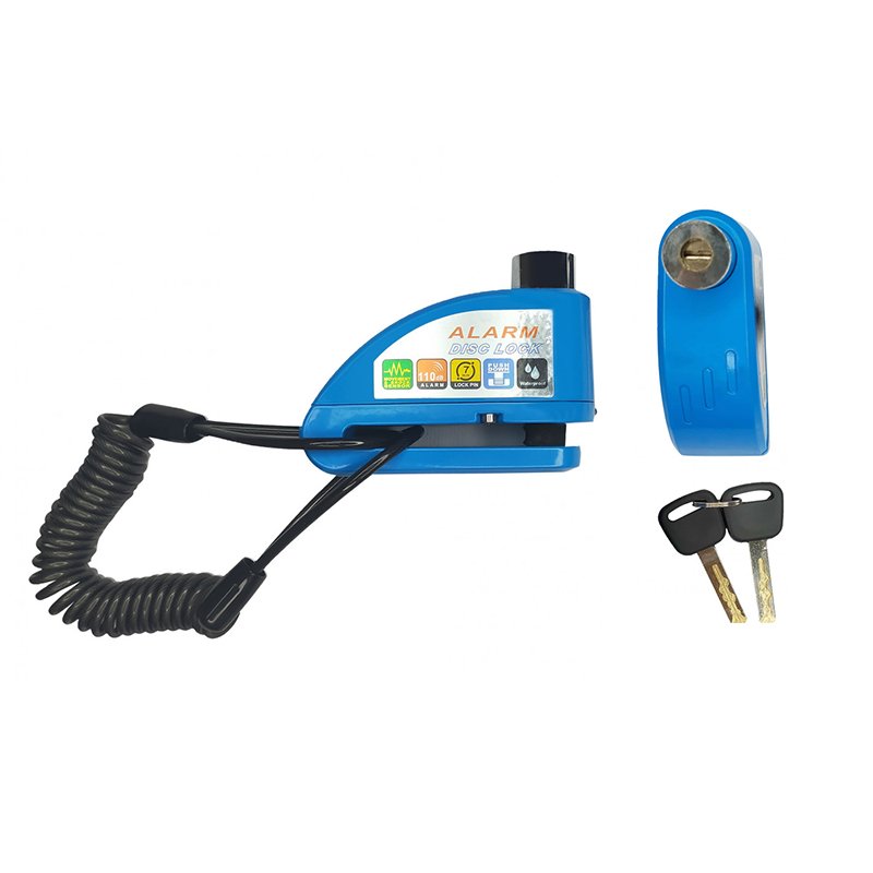 EU Warehouse Motorcycle Alarm Lock Anti-theft Disc Brake Lock With Rminder Cable Bike Accessories Motorcycle Parts