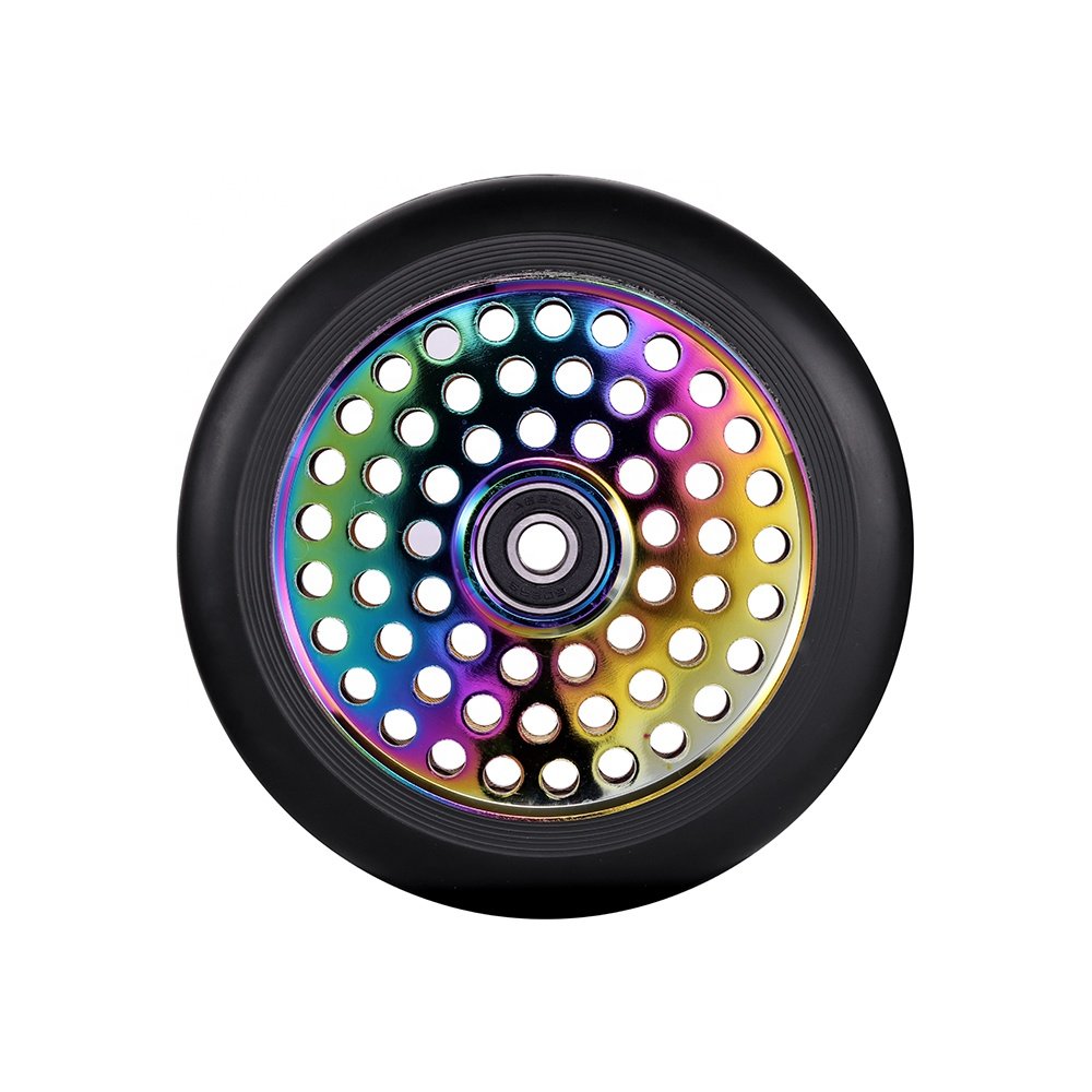 Huoli 88A PU Abec-9 Bearing 120mm Wear Resistant Aluminum Extreme OEM ODM wholesale Sport Pro Stunt Scooter 100mm Wheel