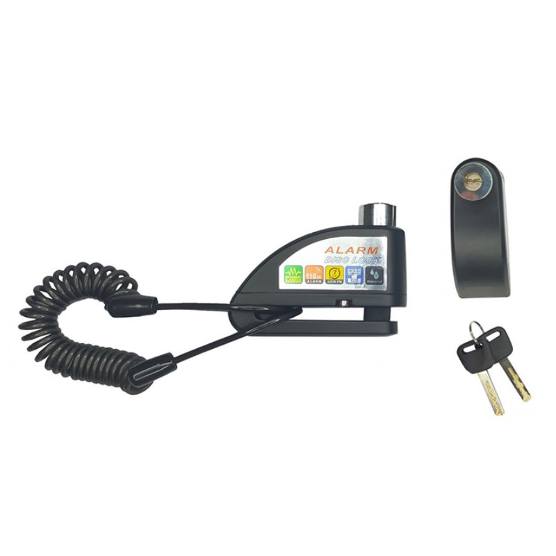 Electric Scooter Motorcycle Alarm Lock With Rminder Cable Anti-theft Disc Brakes Lock parts Security Reminder Cable For Bike