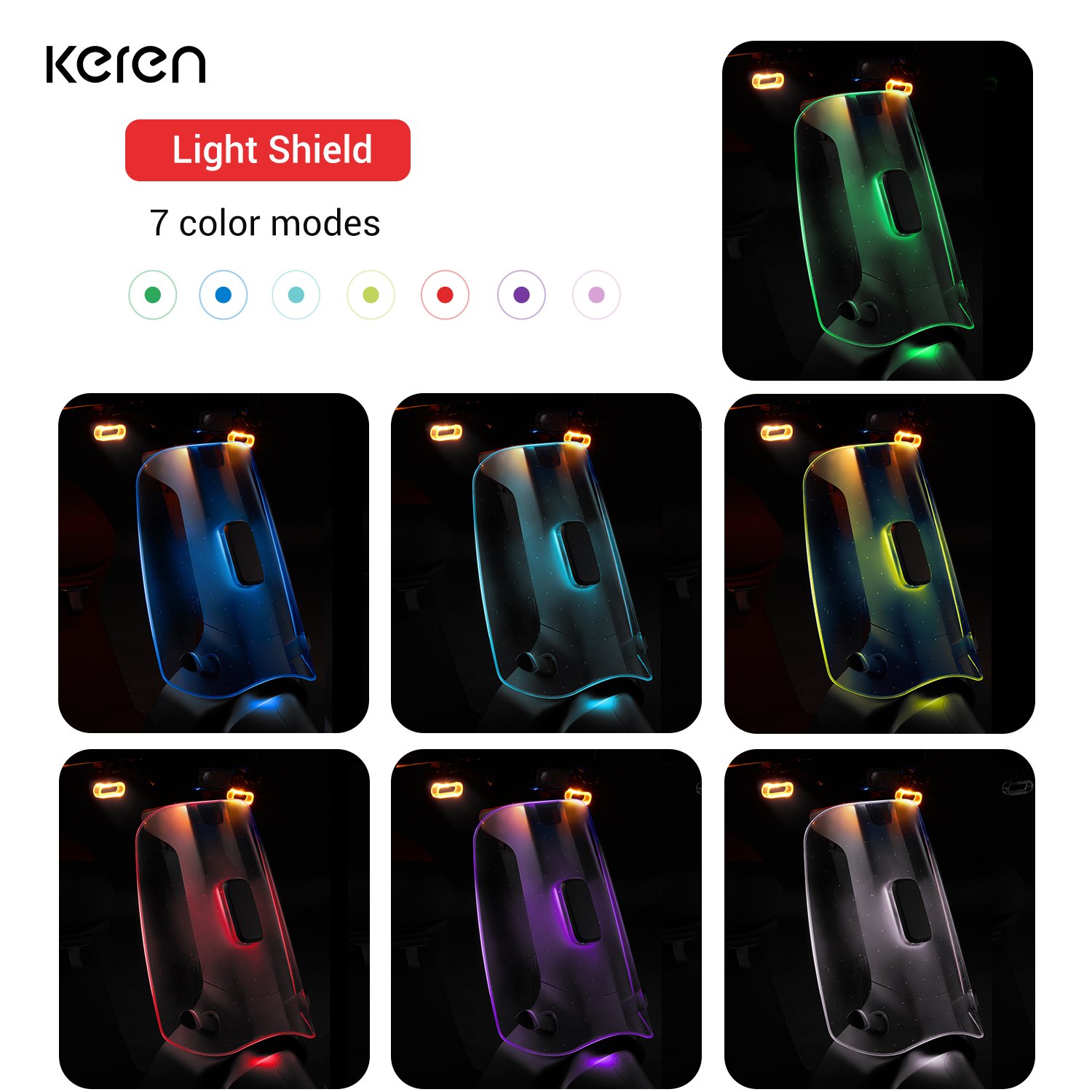 Keren new arrival 7 color modes light 1200W 50KPH emoped e-motorcycle electric scooters for sale